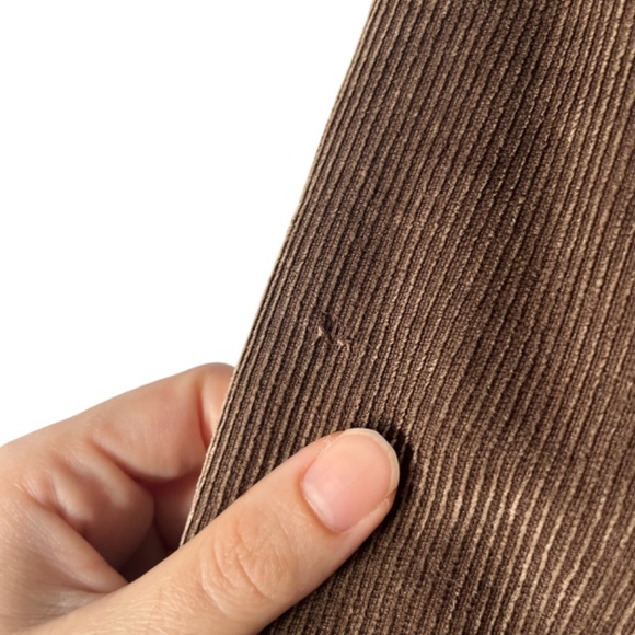 Y2K Brown Corduroy Arizona Jacket Fur Collar - Picture 4 of 4